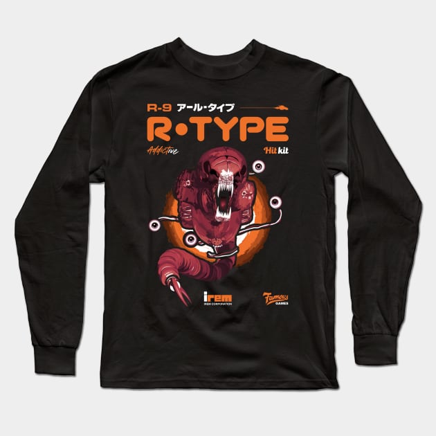 R-type Retro Arcade Vintage Long Sleeve T-Shirt by wearableitems